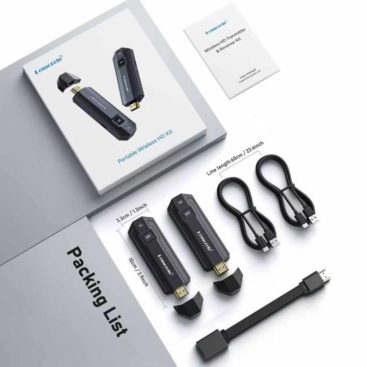 Lemorele P50 1 Receiver 8 Transmitters HDMI-compatible Wireless Set 4K 50M WiFi Presentation Adapter