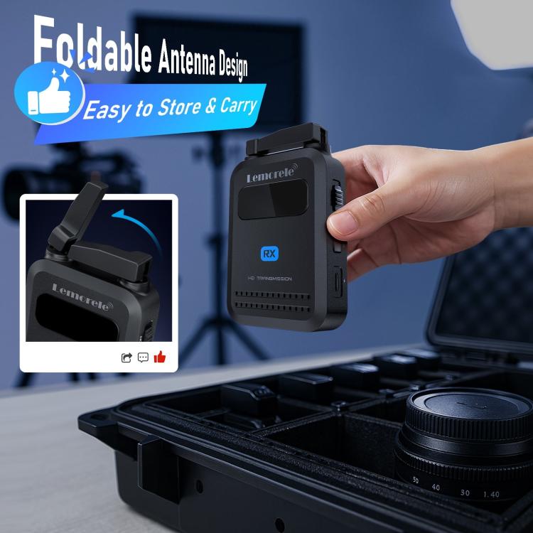 Lemorele R5000 Wireless Video Transmitter 1 In 1 Loop Out 1TX To 4RX 1080P 200M HDMI-compatible Extender, R5000