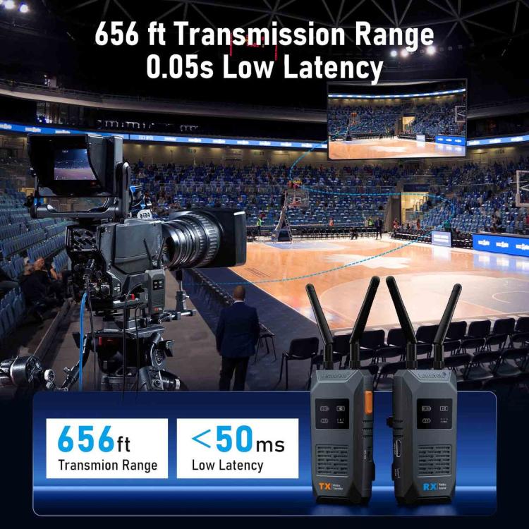 Lemorele R1100 Wireless Video Transmitter 1TX To 4RX 1080P 200M HDMI-compatible Loop Out Adapter, R1100