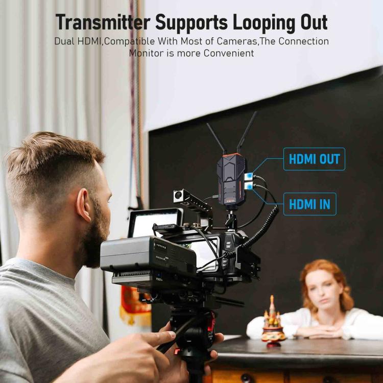 Lemorele R100 Wireless Video Transmitter 1080P 200M HDMI Loop Out 1TX To 4RX Extender