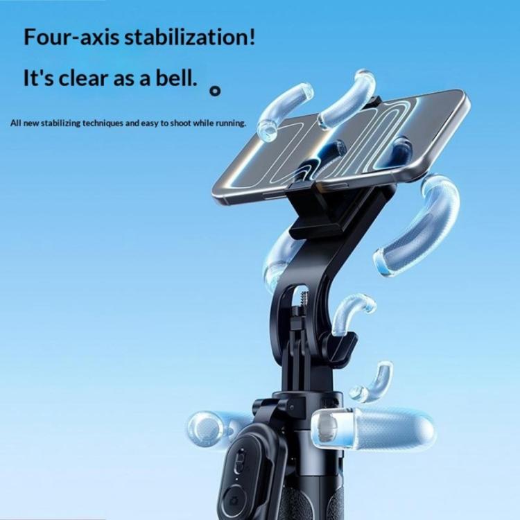 X2 1.3m Extendable 4-Axis Stabilization Phone Holder Bluetooth Remote Control Selfie Stick Tripod, X2