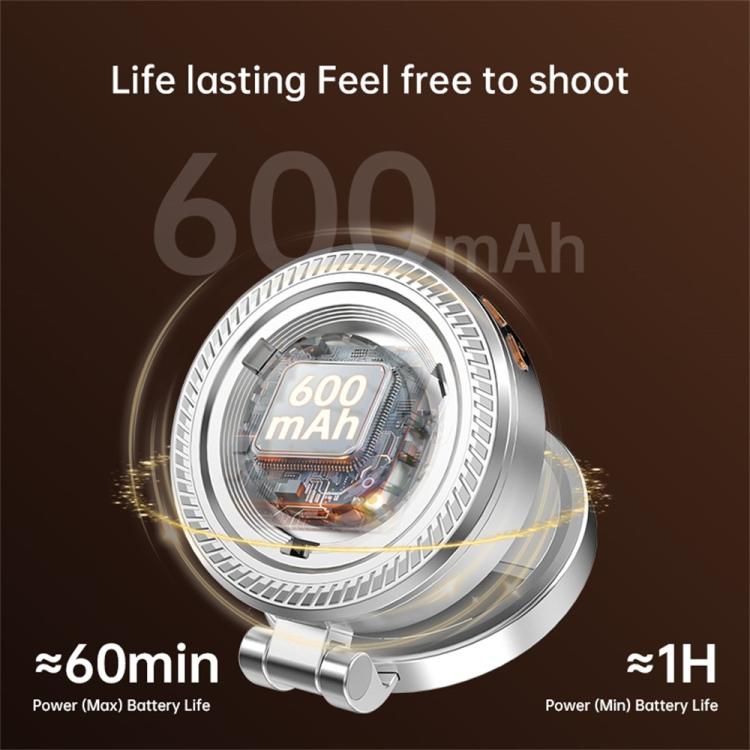 K08 3-Color Temperature Phone Photography Light 360 Degree Foldable Selfie Magnetic LED Ring Light