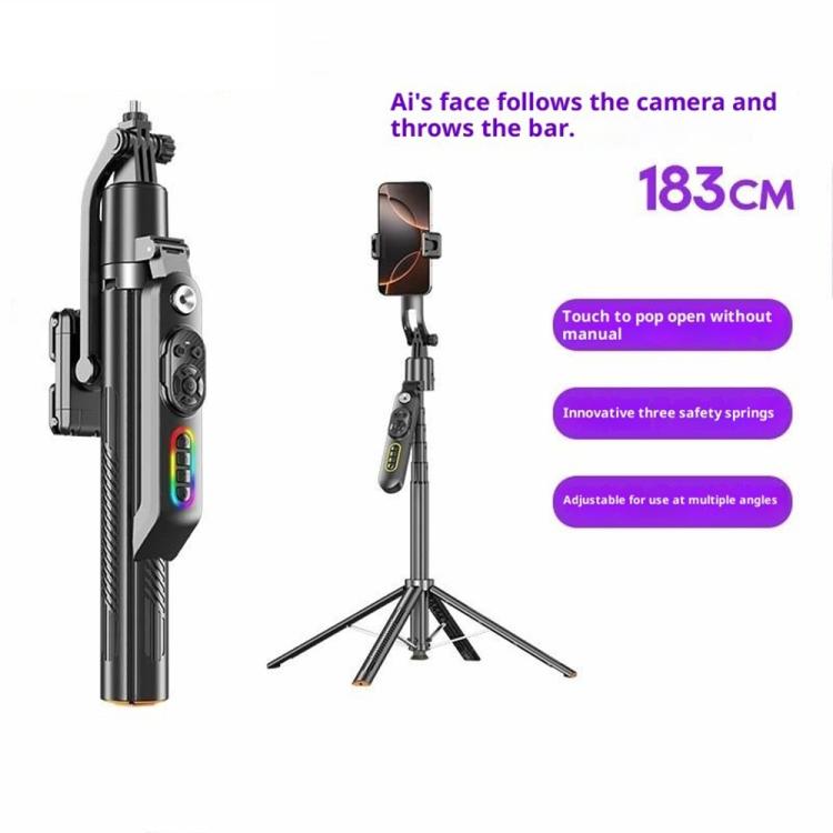 Q575TK Auto Pop-up Face Tracking Gesture Control Smart Gimbal Tripod AI Selfie Stick, Q575TK