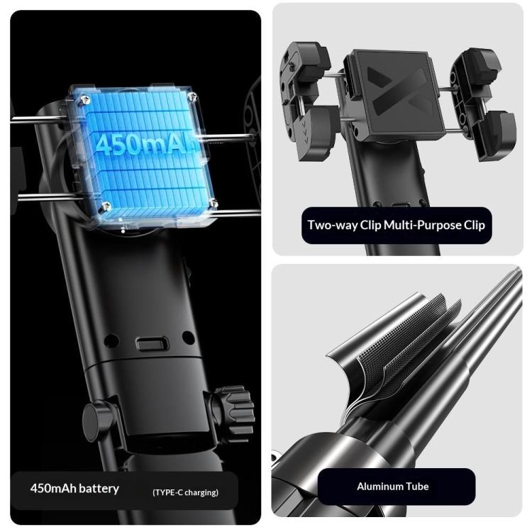 Q54 RGB Fill Light AI Gimbal Selfie Stick Face Tracking Magnetic Extendable Phone Tripod Stand, Q54