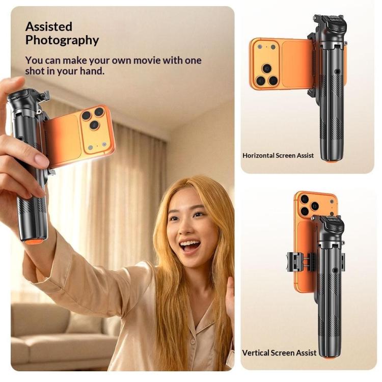 T35 Photography Auto Pop-Up Extendable Tripod Bluetooth Selfie Stick with Remote Control, T35