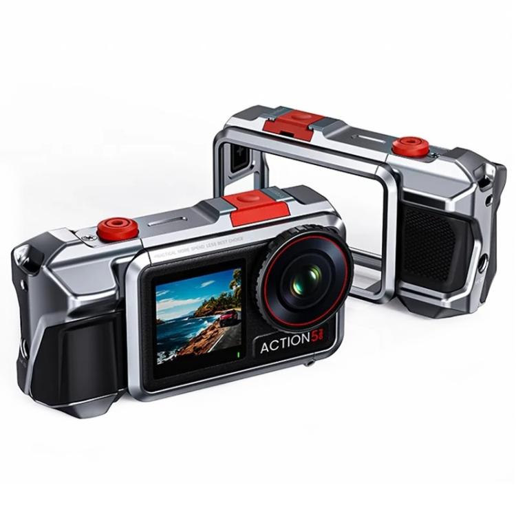 For DJI Osmo Action 3 / 4 / 5 Pro Cage Frame Action Camera Aluminum Alloy Protective Case