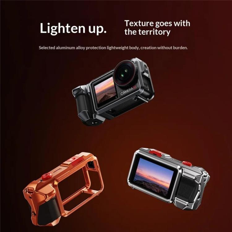 For DJI Osmo Action 3 / 4 / 5 Pro Cage Frame Action Camera Aluminum Alloy Protective Case