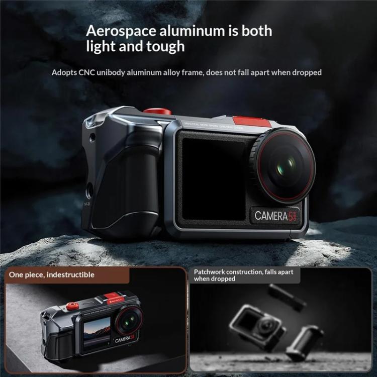 For DJI Osmo Action 3 / 4 / 5 Pro Cage Frame Action Camera Aluminum Alloy Protective Case