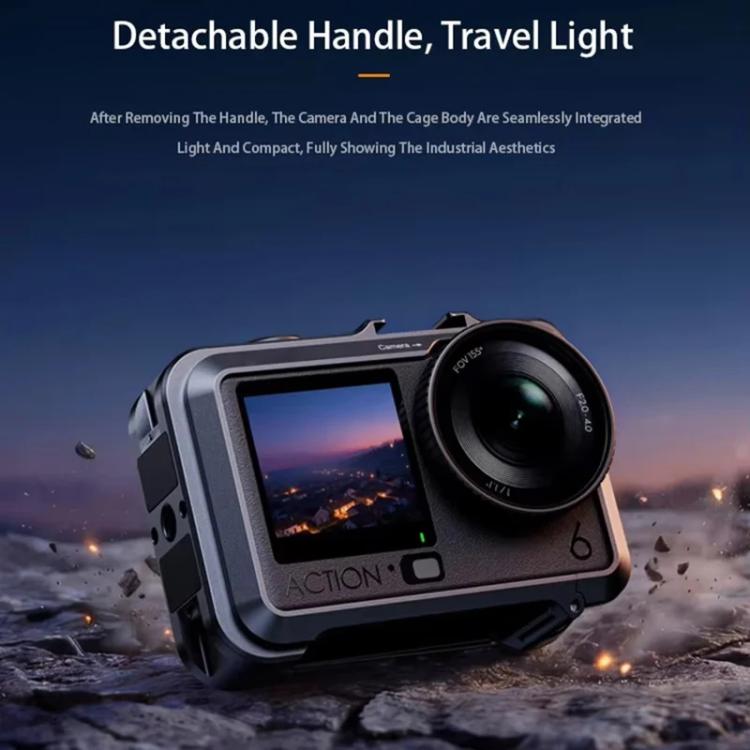 For DJI Osmo Action 6 DJ-6 Detachable Magnetic Camera Cage Frame Cover