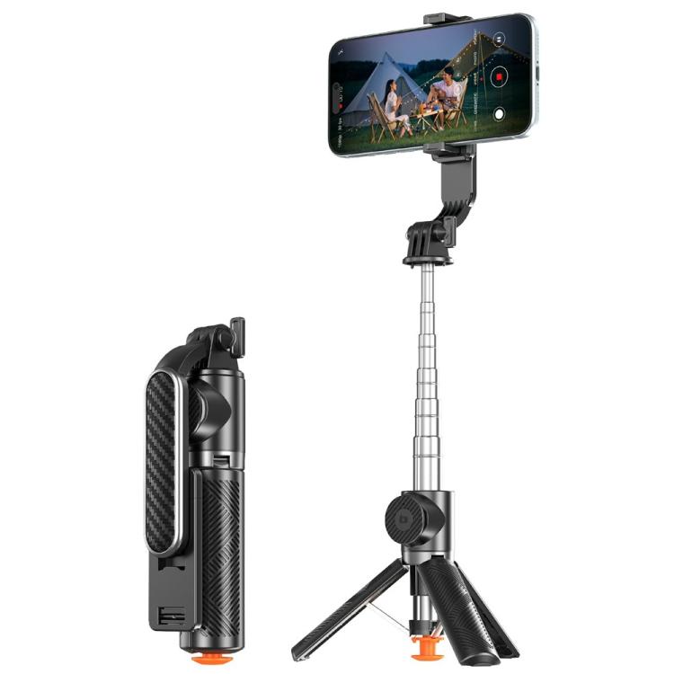 T01S For Live Streaming 3-in-1 Extendable Bluetooth Remote Phone Holder Stand Selfie Stick Tripod, T01S