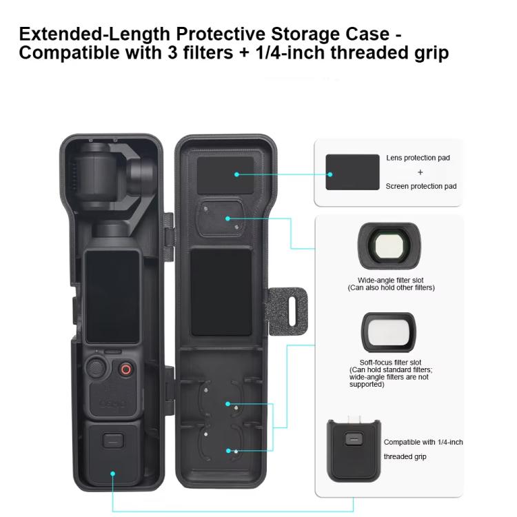 Anti-fall Anti Scratch Shockproof Flip Cover, For DJI Osmo Pocket 4 / 3 Long, For DJI Osmo Pocket 4 / 3 Short