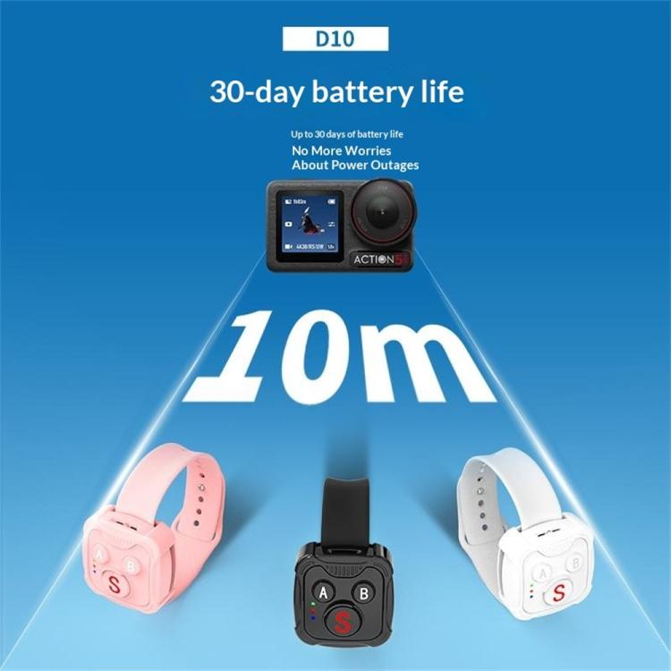 D10 Wireless Controller BT Remote Control For DJI Action, GoPro, Insta360 Action Cameras