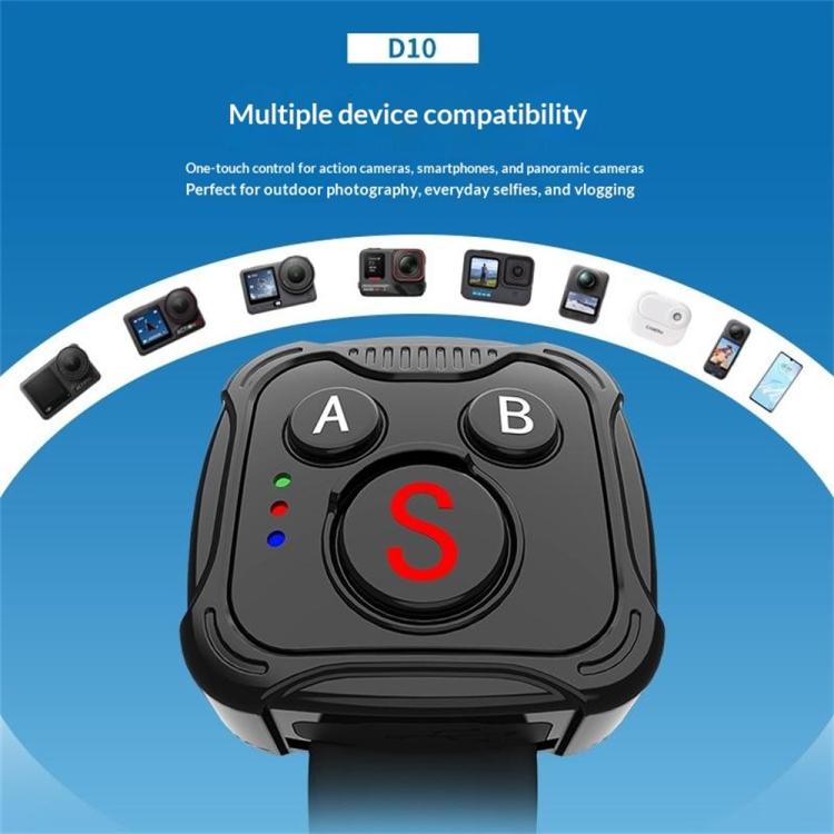 D10 Wireless Controller BT Remote Control For DJI Action, GoPro, Insta360 Action Cameras