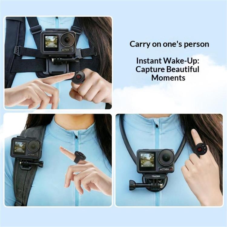 D11 BT Remote Control Ring Wearable Action Camera Controller For DJI Action, GoPro, Insta360 Action Cameras