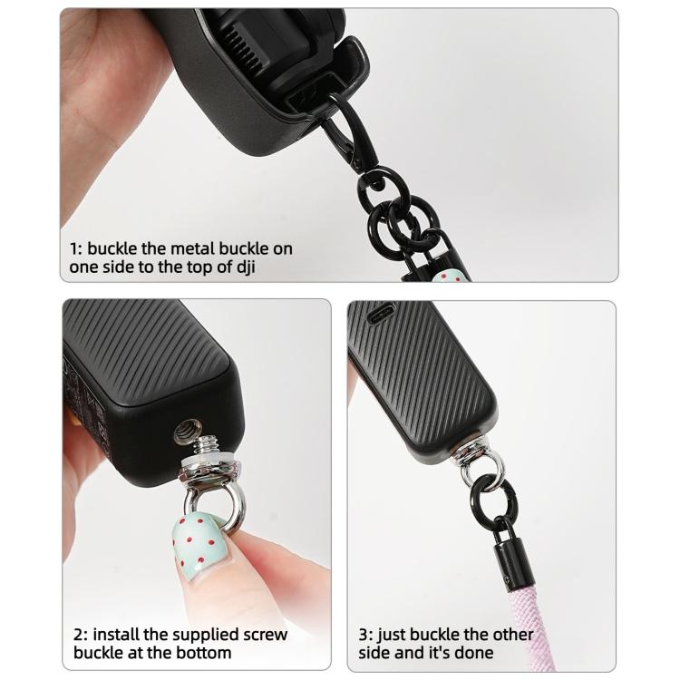 Removable Anti-Loss Strap 3-in-1 Crossbody Camera Strap, For DJI Osmo Pocket 4 / 3