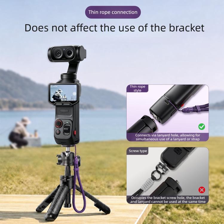 Thin-Strap Style Anti-Loss Self-Locking Adjustable Camera Wrist Lanyard