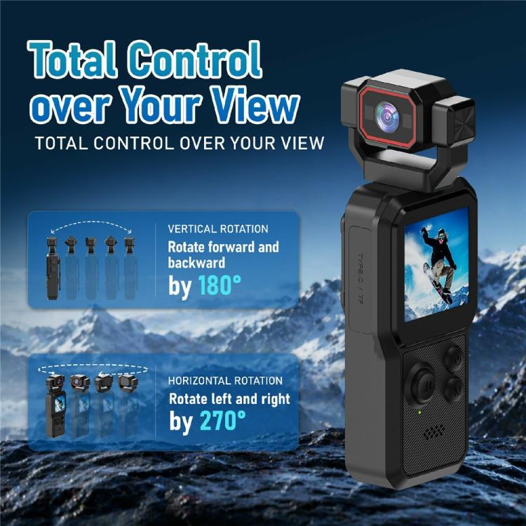 D1 4K HD Recording WiFi Bluetooth Vlogging Camera 1.54 Inch HD Screen Portable Handheld Camera, D1