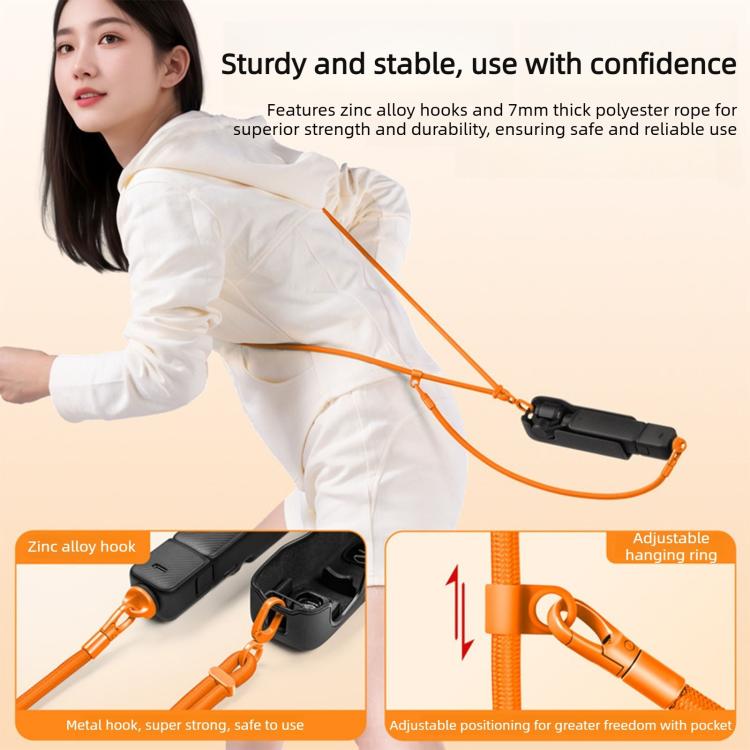 Adjustable Long And Short Anti-Loss 3-in-1 Crossbody Camera Strap, For DJI Osmo Pocket 4 / 3