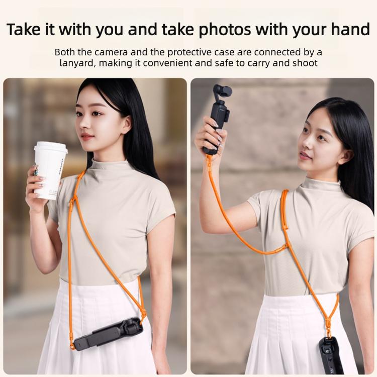 Adjustable Long And Short Anti-Loss 3-in-1 Crossbody Camera Strap, For DJI Osmo Pocket 4 / 3