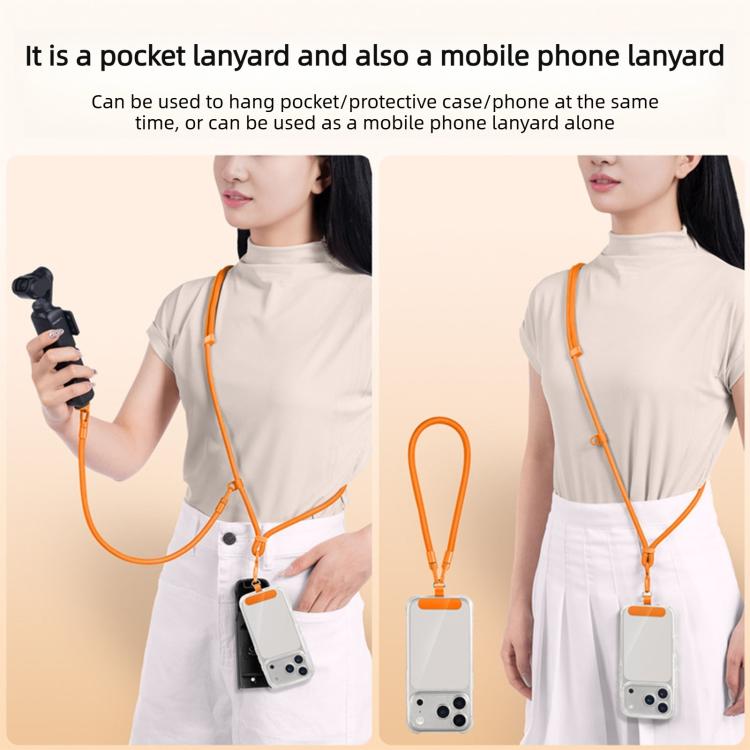 Adjustable Long And Short Anti-Loss 3-in-1 Crossbody Camera Strap, For DJI Osmo Pocket 4 / 3