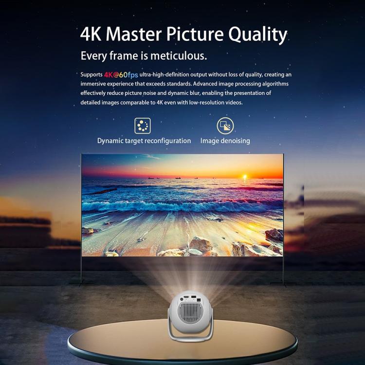 TP360 Android 14 Rotatable Mini Smart Projector Portable Home Theater Projector, US Plug, EU Plug, UK Plug, AU Plug