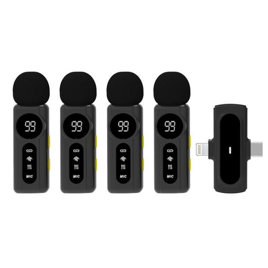 J88 Wireless Lavalier Intelligent AI Noise Reduction Digital Display Microphone for iPhone / Android, J88