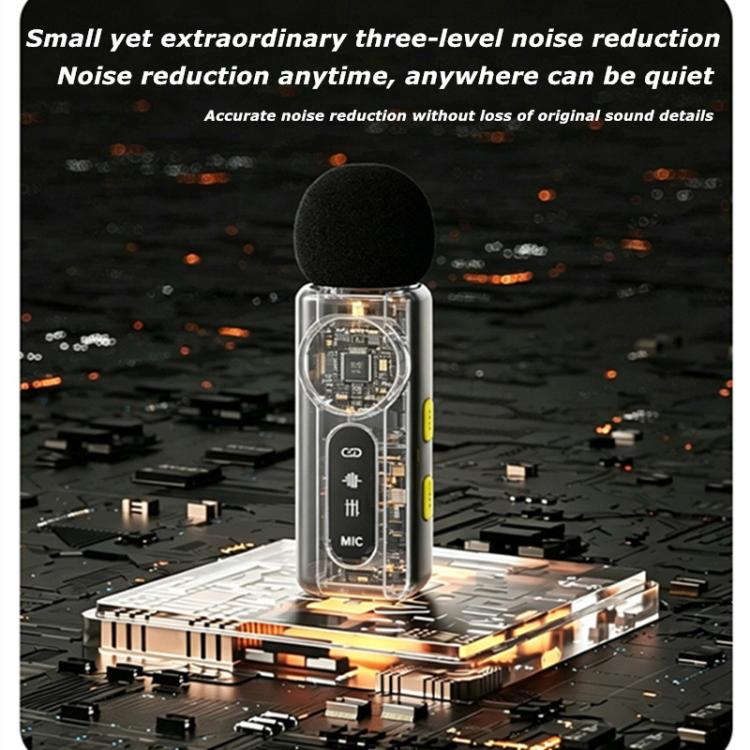 J88 Wireless Lavalier Intelligent AI Noise Reduction Digital Display Microphone for iPhone / Android, J88