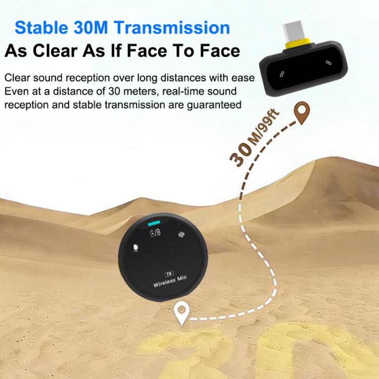 J10 Wireless Lavalier Microphone, Magnetic Button Mini AI Noise Reduction Microphone with Charging Case, J10