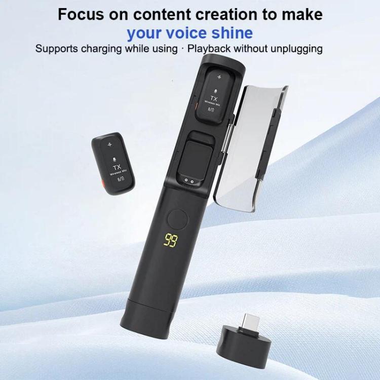 J68 4-in-1 Wireless Lavalier Noise Reduction Magic Microphone, with USB-C Receiver and Charging Case, J68
