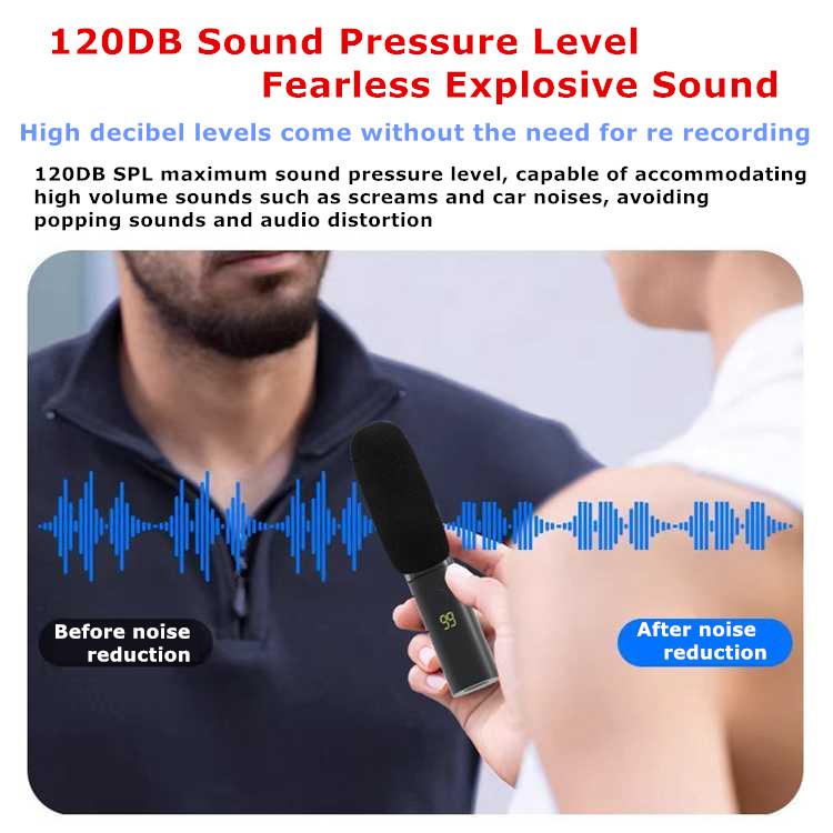 J68 4-in-1 Wireless Lavalier Noise Reduction Magic Microphone, with USB-C Receiver and Charging Case, J68