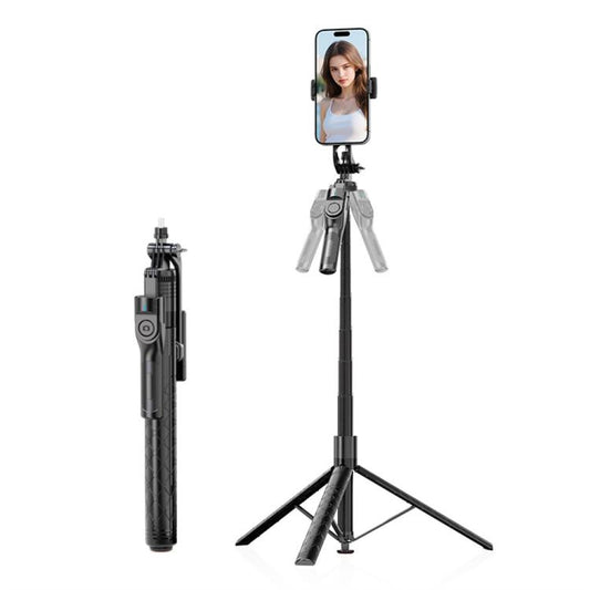 K51 For Live Streaming 185cm Auto-Open Tripod Bluetooth Selfie Stick, K51