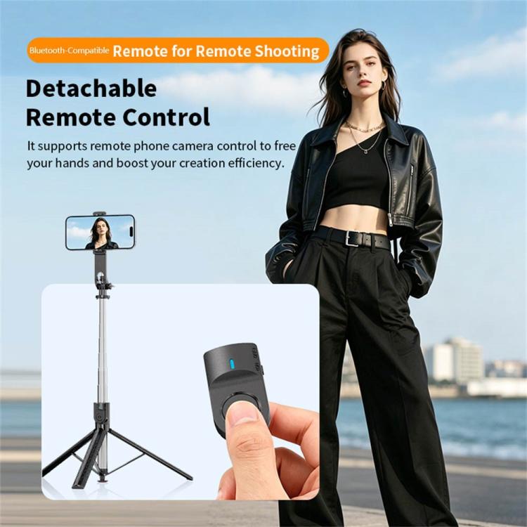 K52 With Bluetooth Remote Outdoor Travel 2.08m Extendable Selfie Stick Tripod, K52