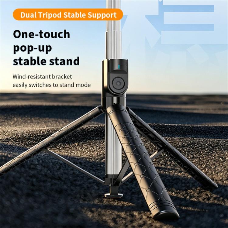 K52 With Bluetooth Remote Outdoor Travel 2.08m Extendable Selfie Stick Tripod, K52