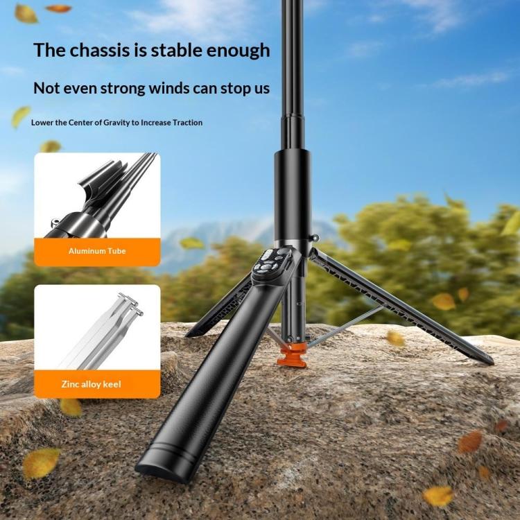 P28 For Photography Live Streaming 1.88m Extendable Selfie Stick Auto-Open Tripod, P28