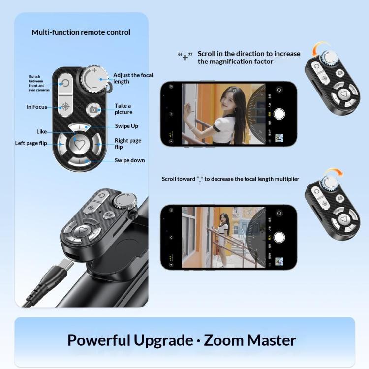 P28 For Photography Live Streaming 1.88m Extendable Selfie Stick Auto-Open Tripod, P28