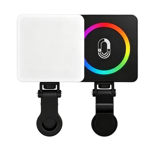 MJ-29 Magnetic 3 Color Temperature Selfie Lamp RGB Portable LED Fill Light, MJ-29