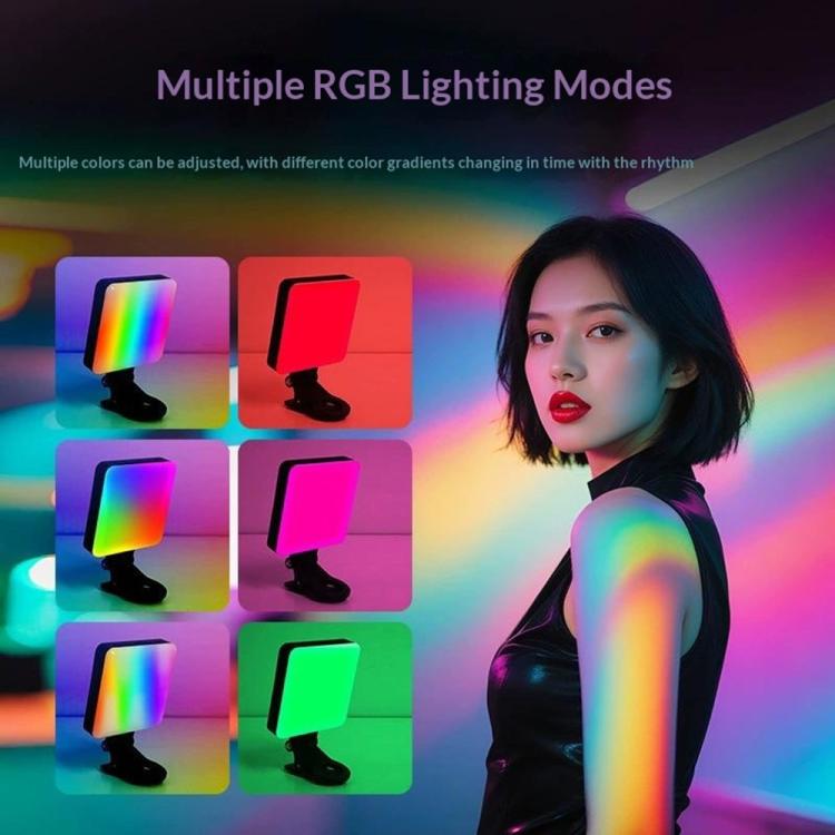 MJ-29 Magnetic 3 Color Temperature Selfie Lamp RGB Portable LED Fill Light, MJ-29