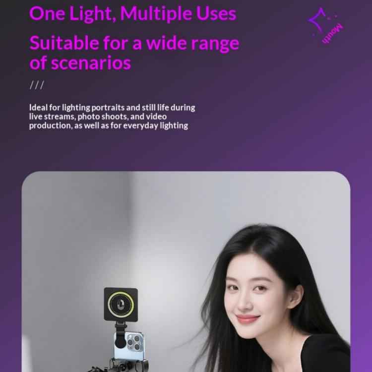 K-29 For Live Streaming Photography Three Color Temperature Portable LED Fill Light, K-29