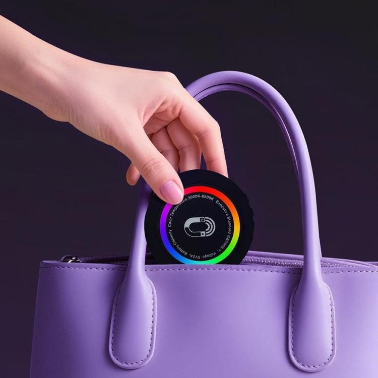K-23 3 Color Temperature Portable Selfie Light Mini Clip-on Magnetic LED Fill Light, K-23