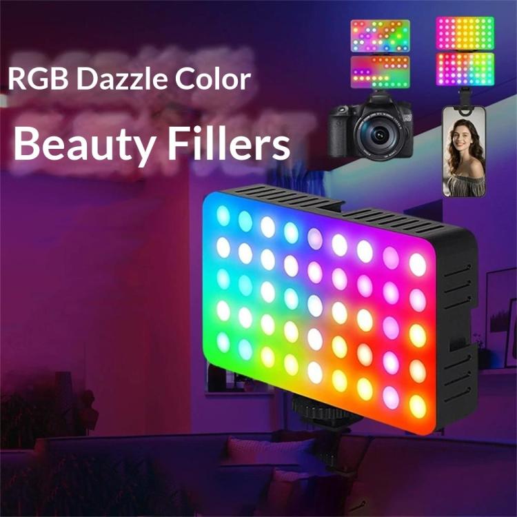MJ-35 Type-C Rechargeable Photography Lamp RGB LED Fill Light 180 Degree Adjustable, MJ-35