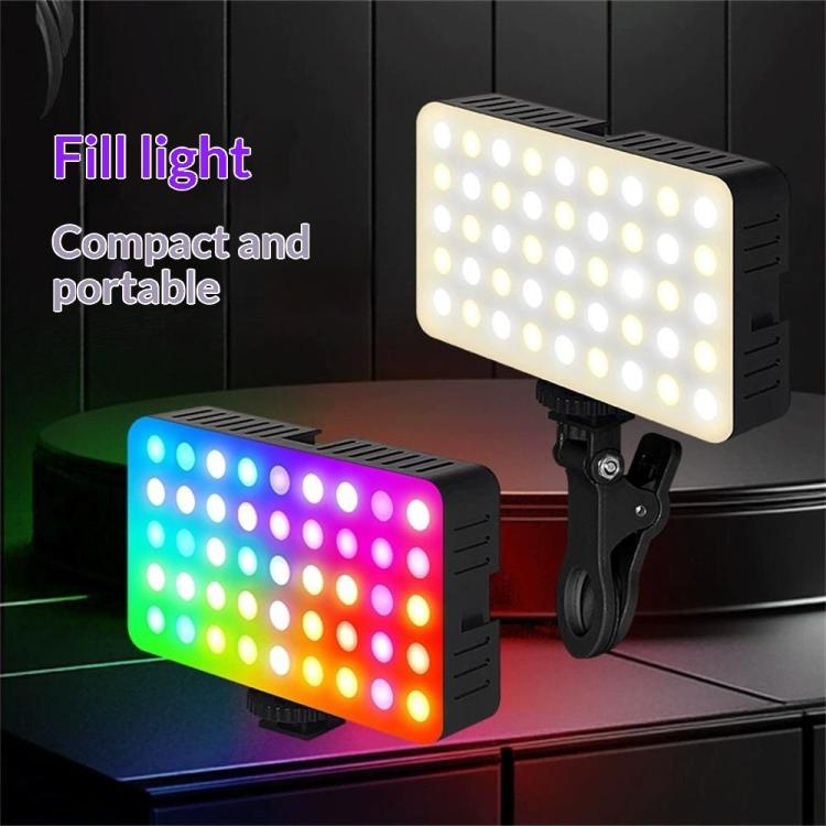 MJ-35 Type-C Rechargeable Photography Lamp RGB LED Fill Light 180 Degree Adjustable, MJ-35