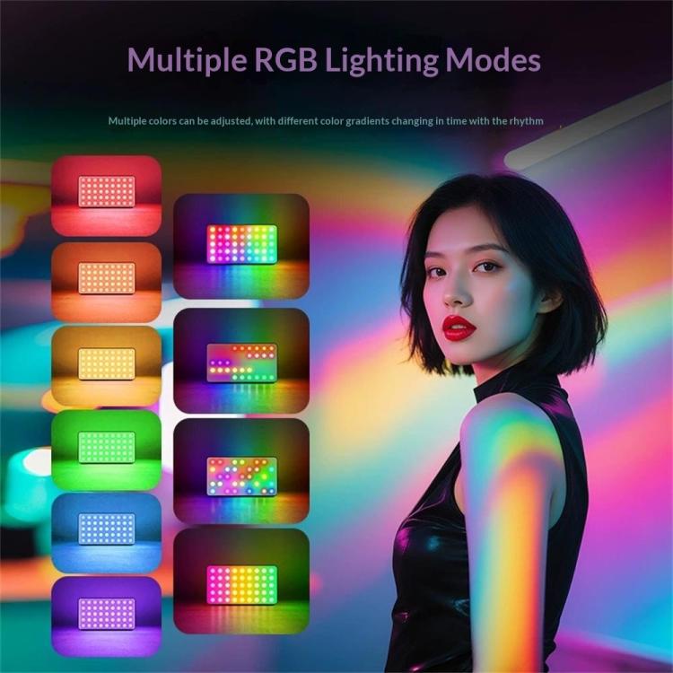 MJ-35 Type-C Rechargeable Photography Lamp RGB LED Fill Light 180 Degree Adjustable, MJ-35