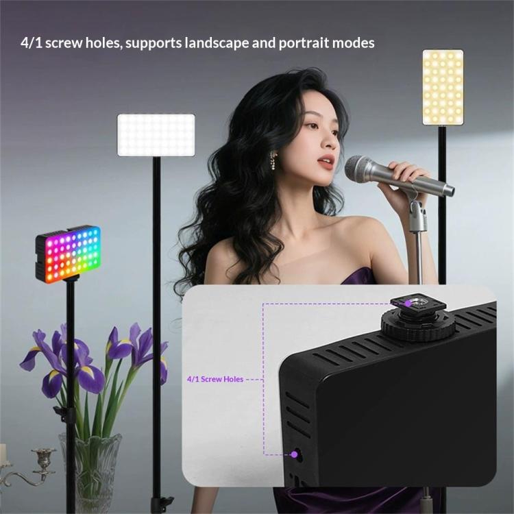 MJ-35 Type-C Rechargeable Photography Lamp RGB LED Fill Light 180 Degree Adjustable, MJ-35