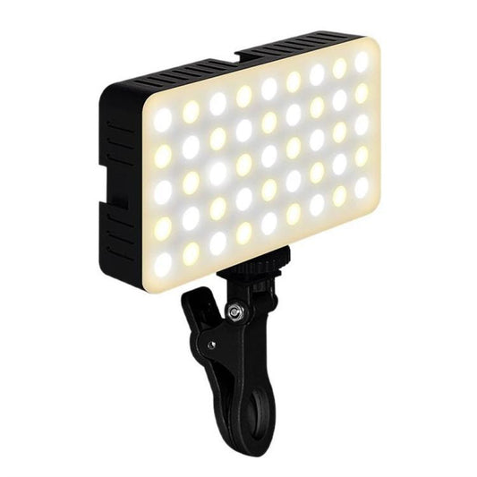 K-35 For Live Streaming 3 Color Temperature Type-C Rechargeable Clip-on LED Fill Light, K-35