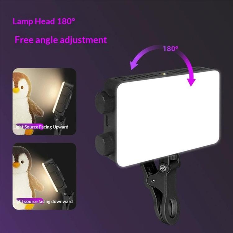 K-15 For Live Streaming LED Video Light 180 Degree Adjustable 3-Color Dimmable, K-15