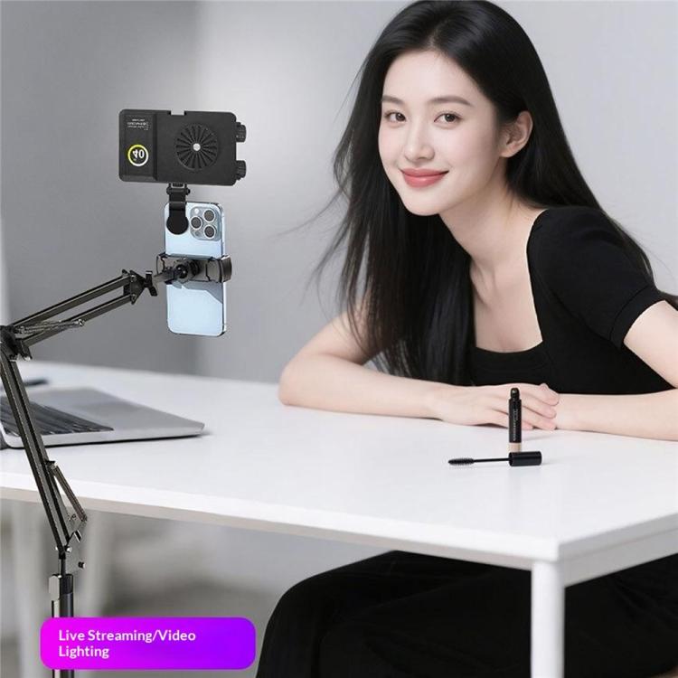 K-15 For Live Streaming LED Video Light 180 Degree Adjustable 3-Color Dimmable, K-15