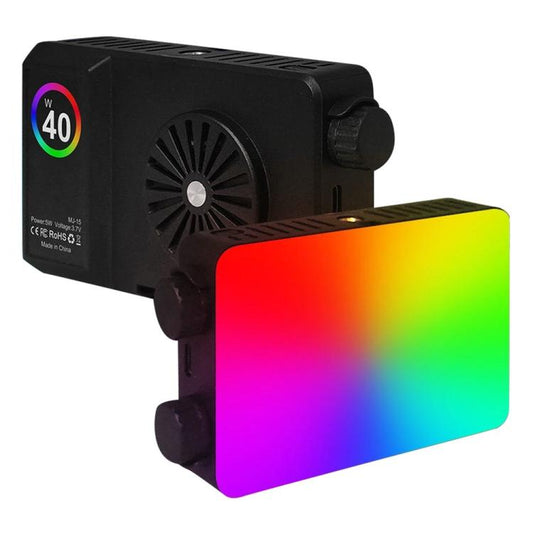 MJ-15 For Live Streaming Photography Portable RGB LED Fill Light with Dual Knob, MJ-15