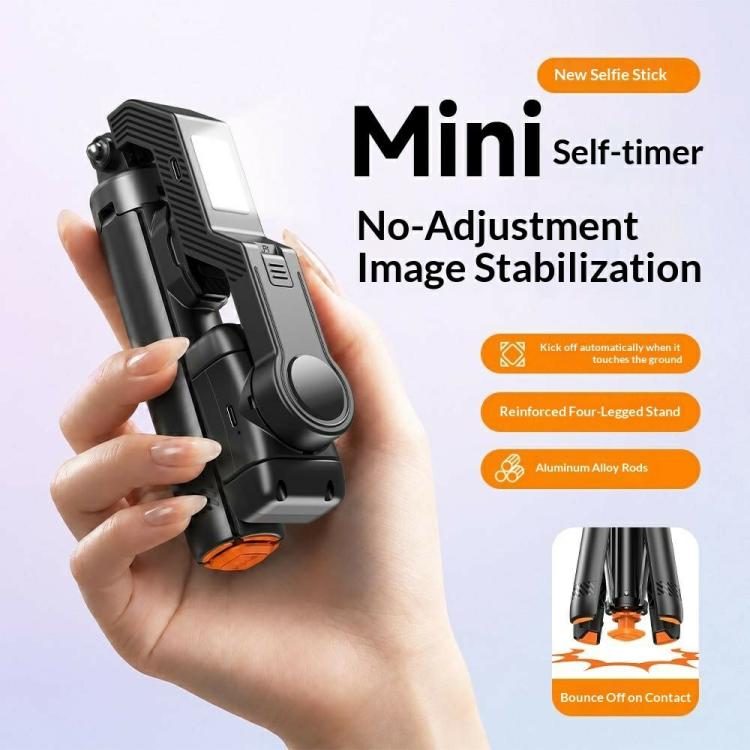 Q41 Single-Axis Selfie Stick Tripod Stabilizer with Fill Light Bluetooth-compatible Remote for Smartphone, Q41