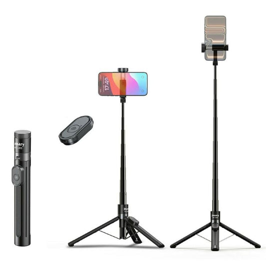 JMARY KT-209 98.5cm Selfie Stick Aluminum Alloy Foldable Tripod with Wireless Remote for Live Streaming, KT-209