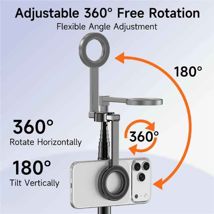 JMARY KT-279 1.54m Selfie Stick Aluminum Alloy Extendable Tripod with Remote Control for Vlog Live Streaming, KT-279